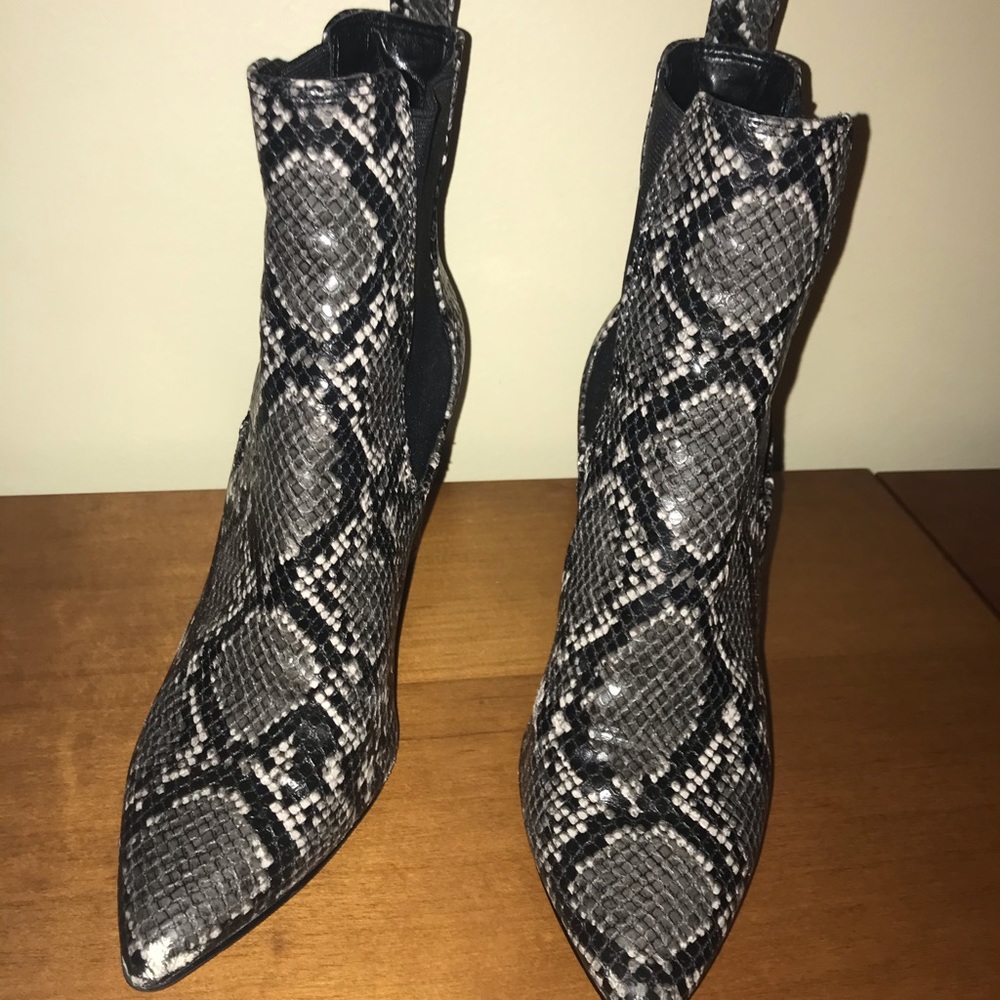Steve Madden snake skin booties